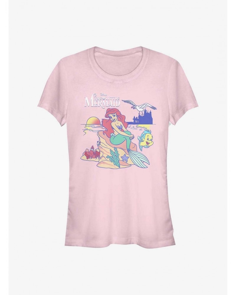 Disney The Little Mermaid Seaside Besties Logo Girls T-Shirt $12.45 T-Shirts