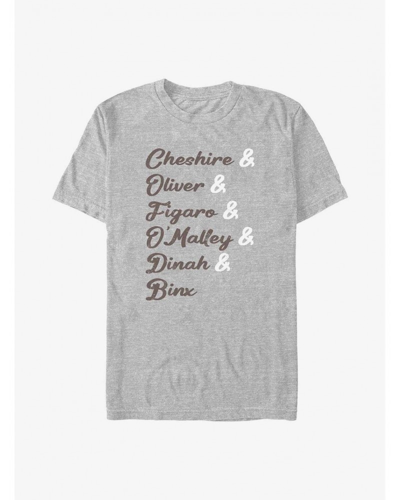 Disney Channel Cheshire, Oliver, Figaro, O'Malley, Dinah, Binx T-Shirt $9.56 T-Shirts