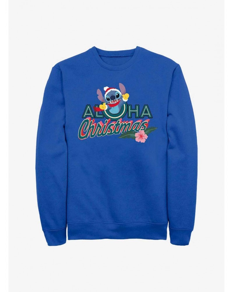 Disney Lilo & Stitch Aloha Christmas Crew Sweatshirt $17.71 Sweatshirts