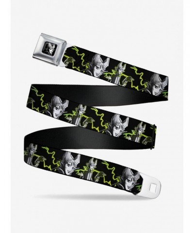 Disney Villains Maleficent Smiling Diablo Sketch Lightning Seatbelt Belt $10.21 Belts