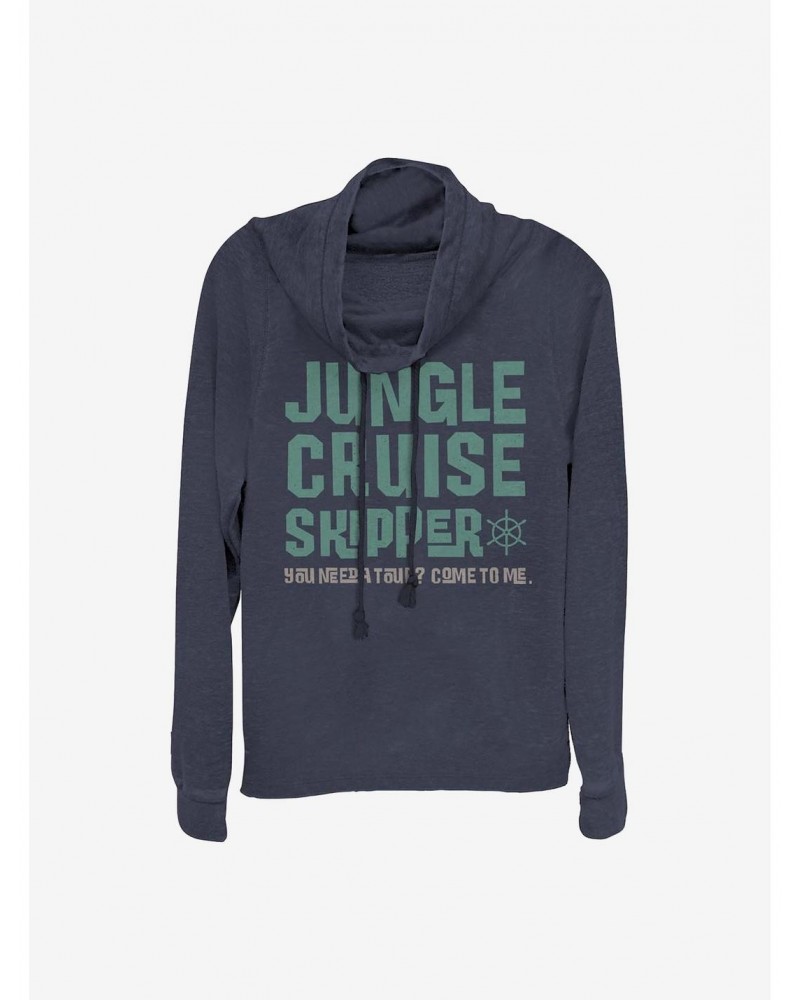 Disney Jungle Cruise Skipper Cowlneck Long-Sleeve Girls Top $13.47 Tops