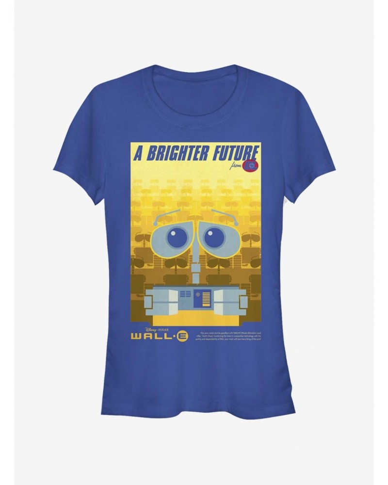 Disney Pixar Wall-E Brighter Future Poster Girls T-Shirt $8.96 T-Shirts
