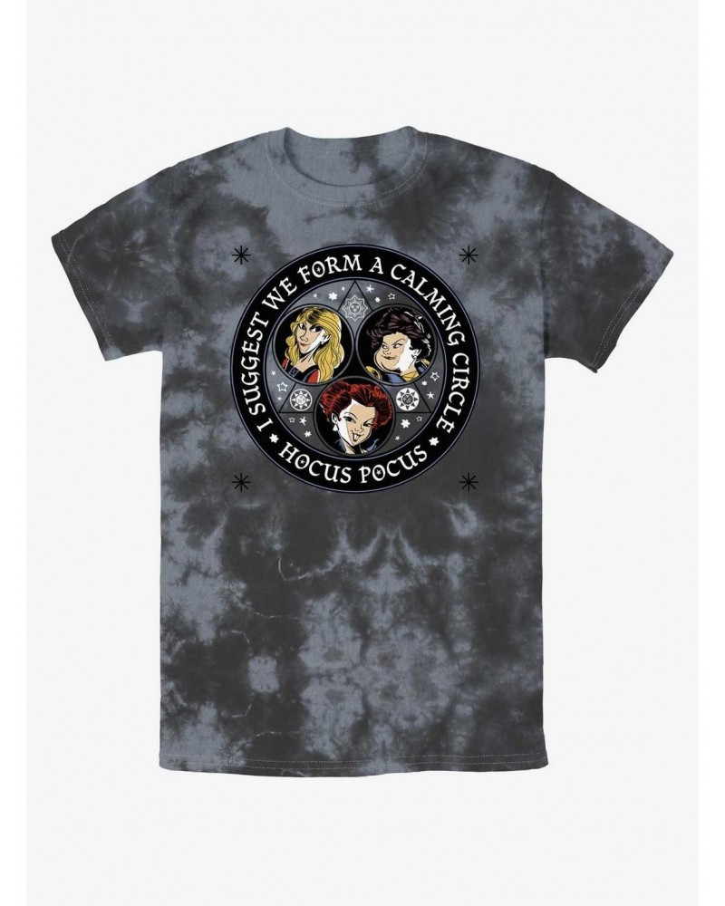 Disney Hocus Pocus Sanderson Sisters Calming Circle Tie-Dye T-Shirt $8.29 T-Shirts