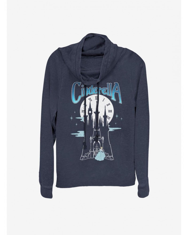 Disney Cinderella Classic Til Midnight Cowlneck Long-Sleeve Girls Top $22.45 Tops