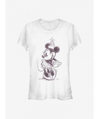 Disney Minnie Mouse Sketch Minnie Girls T-Shirt $12.45 T-Shirts
