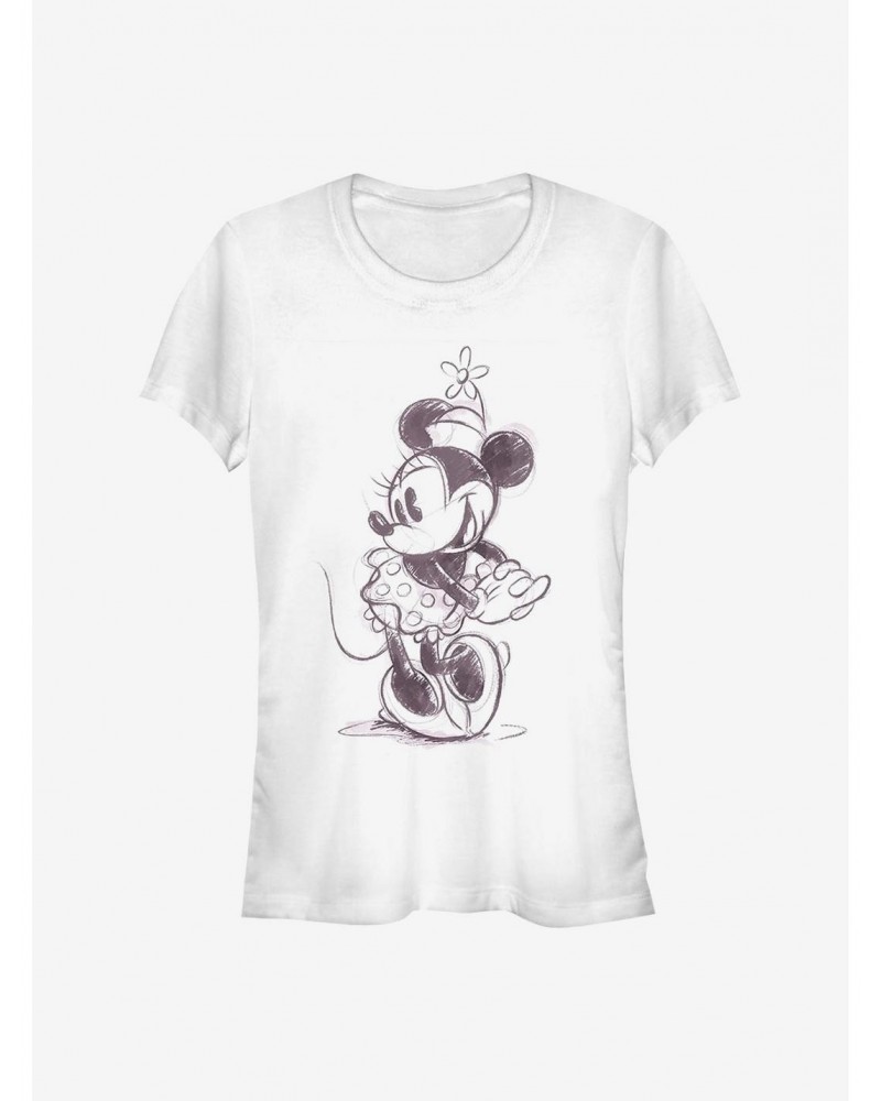 Disney Minnie Mouse Sketch Minnie Girls T-Shirt $12.45 T-Shirts