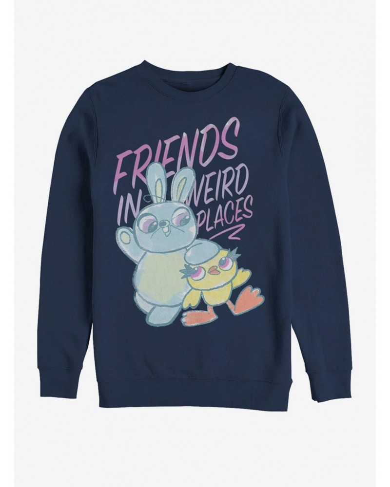 Disney Pixar Toy Story 4 Friends Sketch Navy Blue Sweatshirt $13.65 Sweatshirts