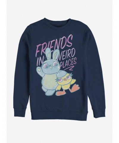 Disney Pixar Toy Story 4 Friends Sketch Navy Blue Sweatshirt $13.65 Sweatshirts