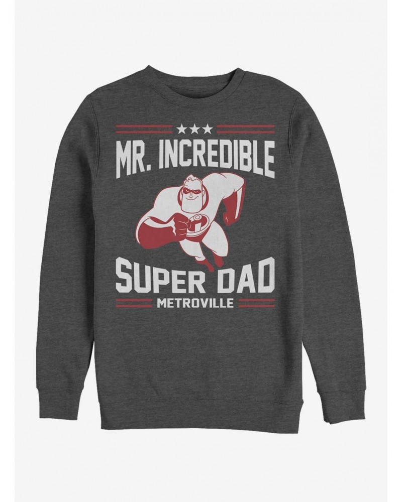 Disney Pixar The Incredibles Sporty Super Dad Crew Sweatshirt $16.24 Sweatshirts