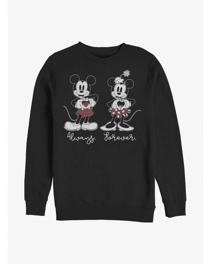 Disney Mickey & Minnie Mouse Always Forever Sweatshirt $11.44 Sweatshirts