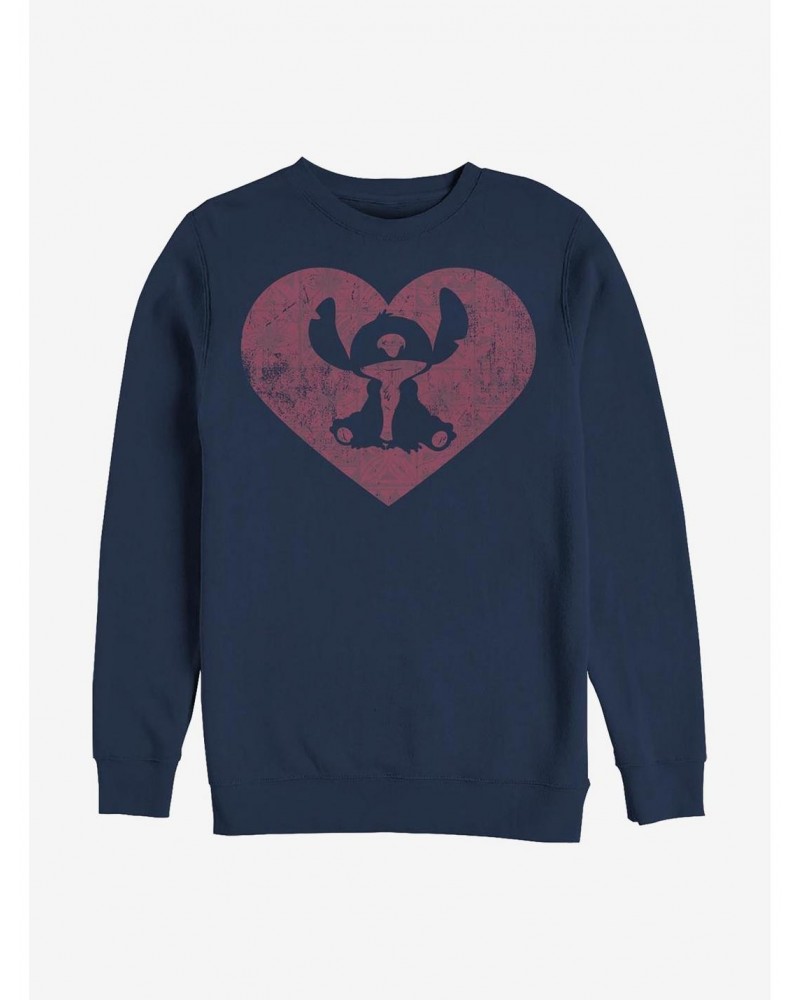 Disney Lilo & Stitch Heart Crew Sweatshirt $18.45 Sweatshirts