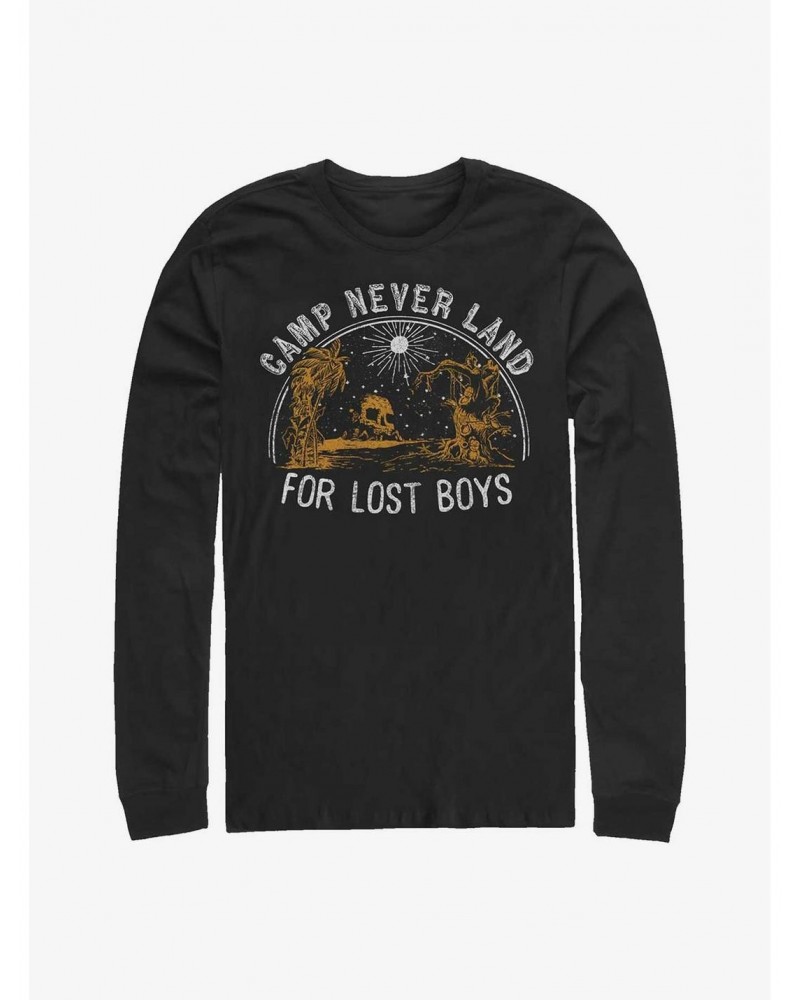 Disney Peter Pan Camp Never Land For Lost Boys Long-Sleeve T-Shirt $16.45 T-Shirts