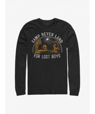 Disney Peter Pan Camp Never Land For Lost Boys Long-Sleeve T-Shirt $16.45 T-Shirts