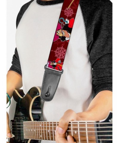 Disney Peter Pan Captain Hook Poses Nautical Elements Guitar Strap $10.71 Guitar Straps