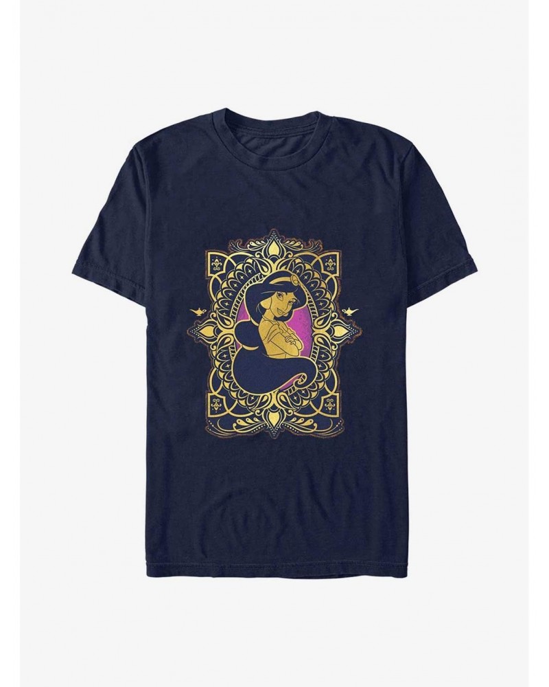 Disney Aladdin Jasmine Badge 30th Anniversary T-Shirt $11.47 T-Shirts