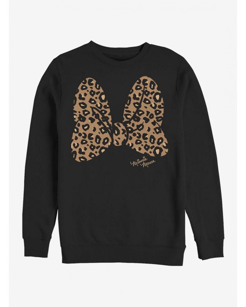 Disney Mickey Mouse Animal Print Bow Sweatshirt $16.24 Sweatshirts