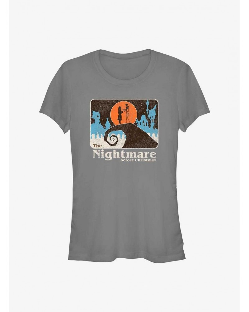 Disney The Nightmare Before Christmas Moonlit Lovers Jack and Sally Girls T-Shirt $7.97 T-Shirts