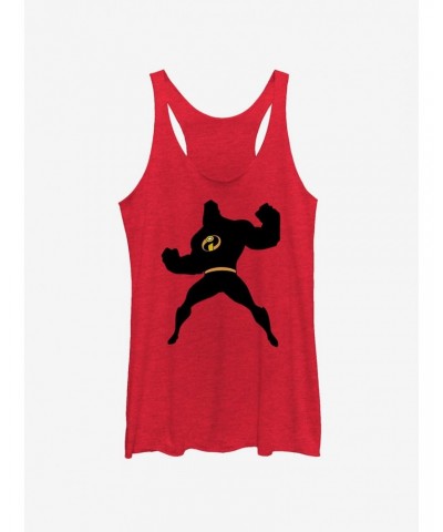 Disney Pixar The Incredibles Mr. Incredible Silhouette Girls Tank Top $10.36 Tops