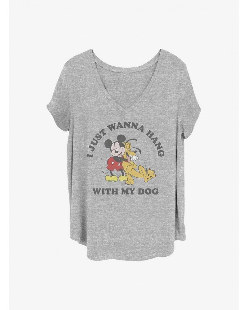 Disney Mickey Mouse Mickey Dog Lover Girls T-Shirt Plus Size $12.72 T-Shirts