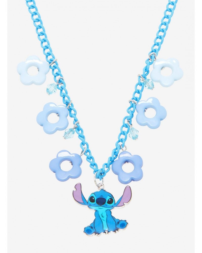 Disney Lilo & Stitch Flower Charm Necklace $5.42 Necklaces