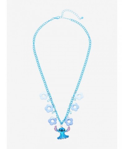 Disney Lilo & Stitch Flower Charm Necklace $5.42 Necklaces