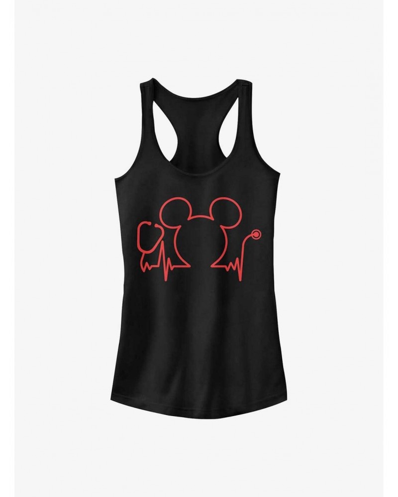 Disney Mickey Mouse Nurses Day Heartbeat Girls Tank $12.45 Tanks