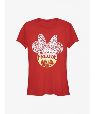 Disney Minnie Mouse Freude Joy in German Ears Girls T-Shirt $9.96 T-Shirts