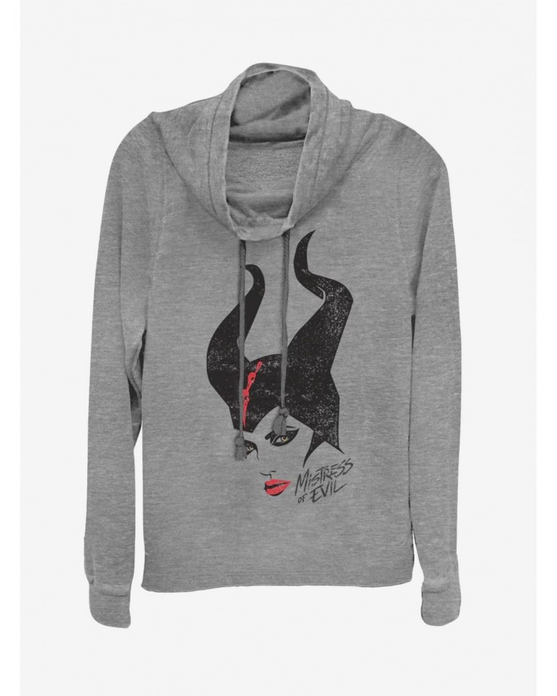 Disney Maleficent: Mistress Of Evil Red Lipstick Cowl Neck Long-Sleeve Girls Top $13.47 Tops