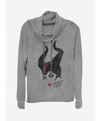 Disney Maleficent: Mistress Of Evil Red Lipstick Cowl Neck Long-Sleeve Girls Top $13.47 Tops