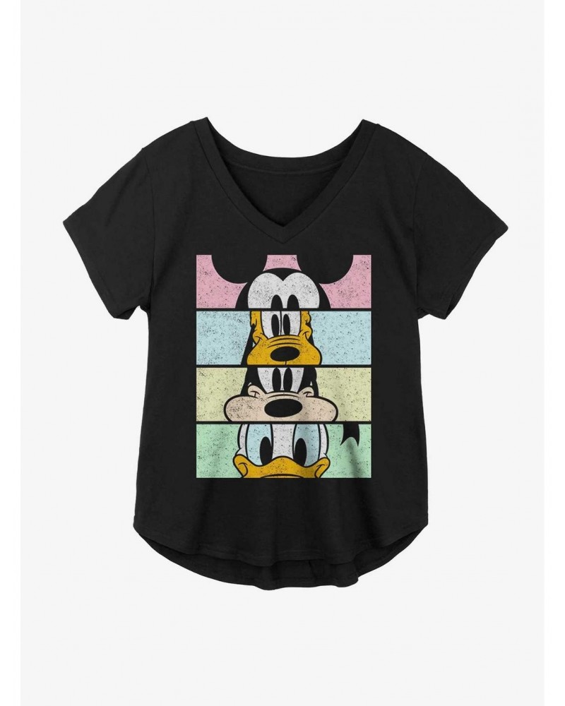 Disney Mickey Mouse Friends Stack Girls Plus Size T-Shirt $9.83 T-Shirts