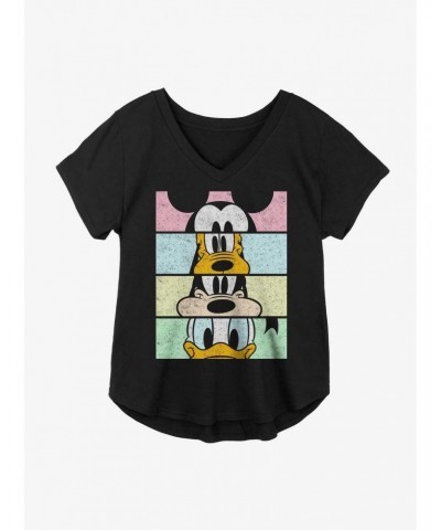 Disney Mickey Mouse Friends Stack Girls Plus Size T-Shirt $9.83 T-Shirts