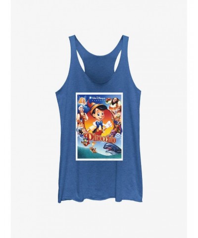 Disney Pinocchio Classic Movie Cover Girls Raw Edge Tank $8.03 Tanks