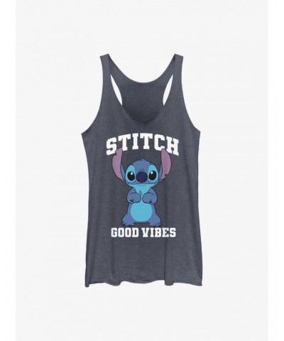 Dsny Lilo Stch Stitch Good Vibes Girls Raw Edge Tank $7.77 Tanks