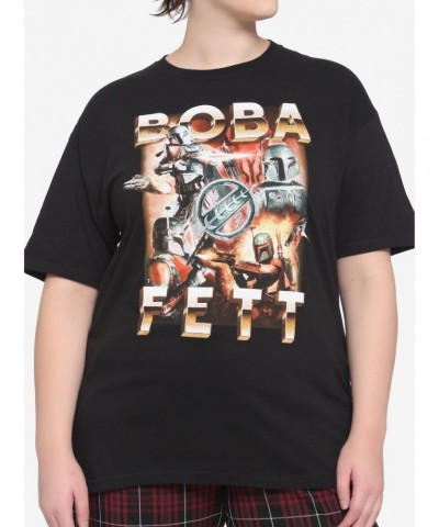 Star Wars Boba Fett '90s Boyfriend Fit Girls T-Shirt Plus Size $13.44 T-Shirts