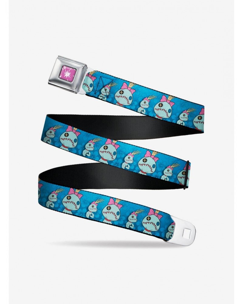 Disney Lilo & Stitch Scrump Poses Hibiscus Flowers Seatbelt Belt $10.21 Belts