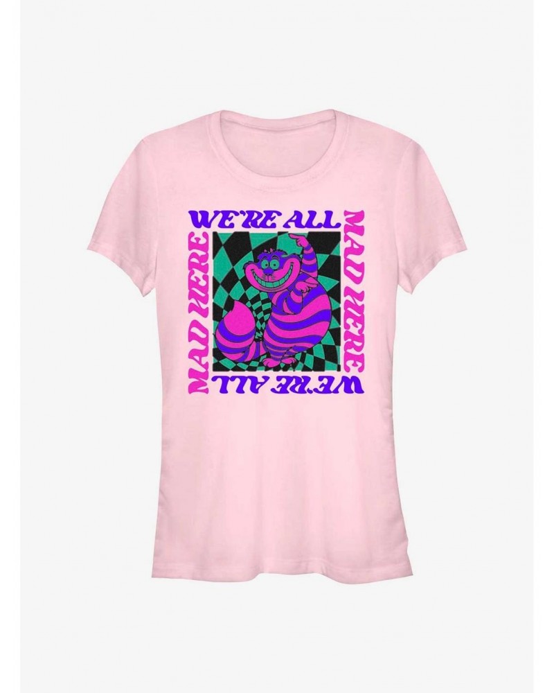 Disney Alice In Wonderland All Mad Trippy Cheshire Girls T-Shirt $12.20 T-Shirts