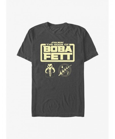Star Wars The Book Of Boba Fett Boba Fett Armor Logo T-Shirt $9.08 T-Shirts
