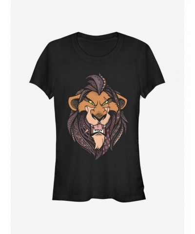 Lion King Grinning Scar Face Girls T-Shirt $10.71 T-Shirts