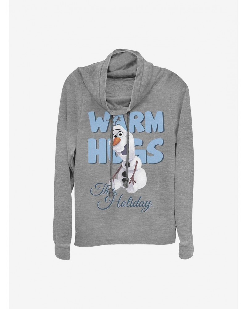 Disney Frozen Warm Hugs Holiday Cowlneck Long-Sleeve Girls Top $18.41 Tops