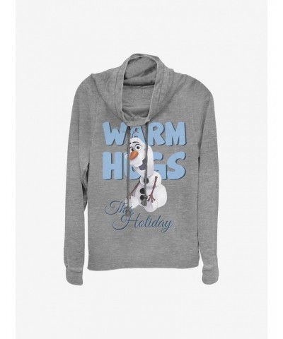 Disney Frozen Warm Hugs Holiday Cowlneck Long-Sleeve Girls Top $18.41 Tops