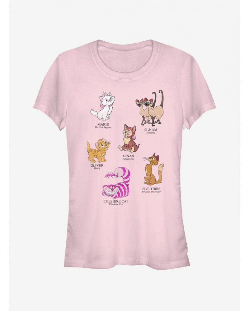 Disney Classic Cat Breeds Girls T-Shirt $11.21 T-Shirts