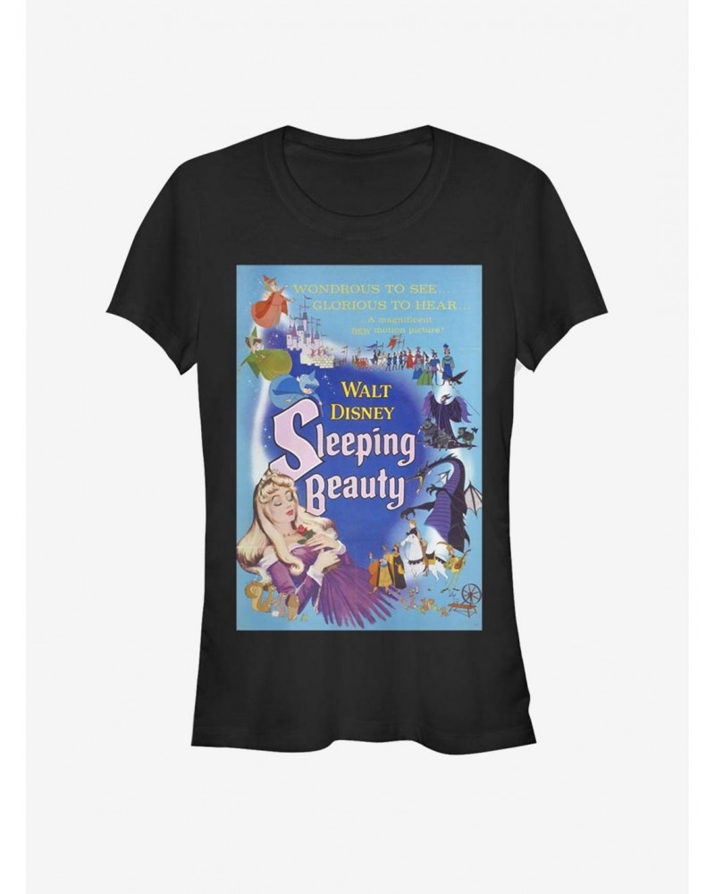 Disney Villains Maleficent Blue Sleeping Beauty Poster Girls T-Shirt $12.45 T-Shirts