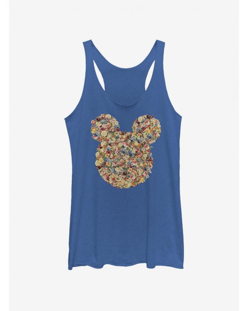 Disney Mickey Mouse Floral Mickey Head Girls Tank $10.62 Tanks