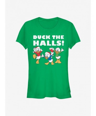 Disney Huey, Dewey, And Louie Holiday Duck The Halls! Classic Girls T-Shirt $11.21 T-Shirts