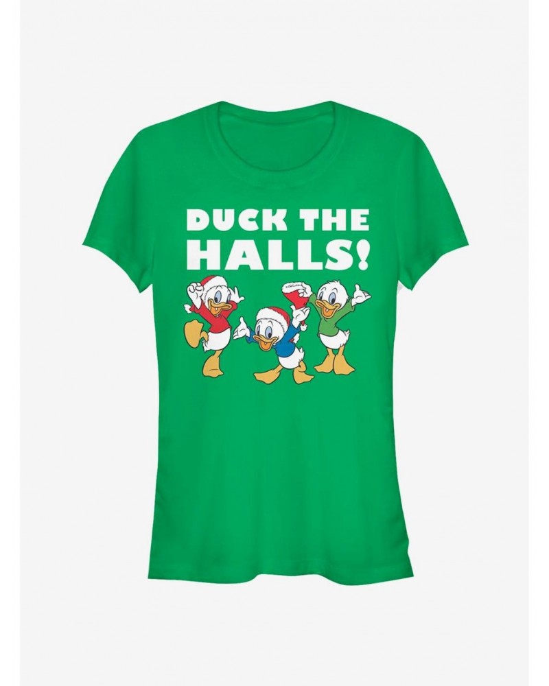 Disney Huey, Dewey, And Louie Holiday Duck The Halls! Classic Girls T-Shirt $11.21 T-Shirts