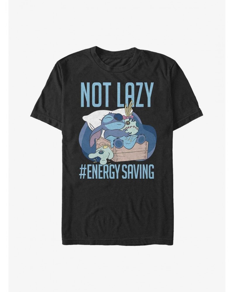 Disney Lilo & Stitch Not Lazy Energy Saving T-Shirt $10.52 T-Shirts