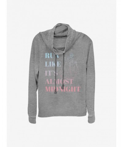 Disney Cinderella Run Like It's Almost Midnight Cowlneck Long-Sleeve Girls Top $17.96 Tops