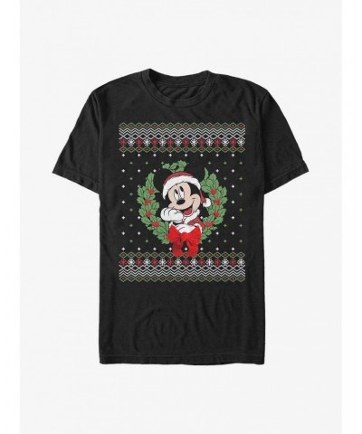 Disney Mickey Mouse Mickey Ugly Holiday T-Shirt $7.41 T-Shirts