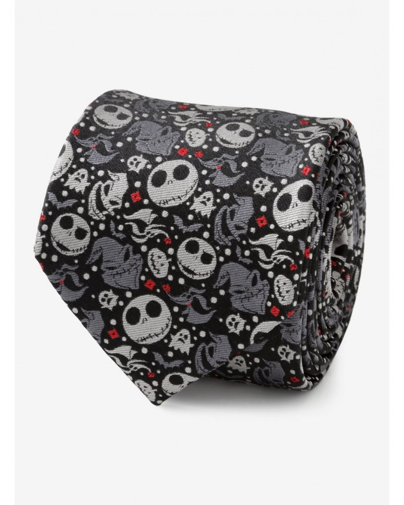 Disney The Nightmare Before Christmas Black Grey Pattern Tie $28.75 Ties