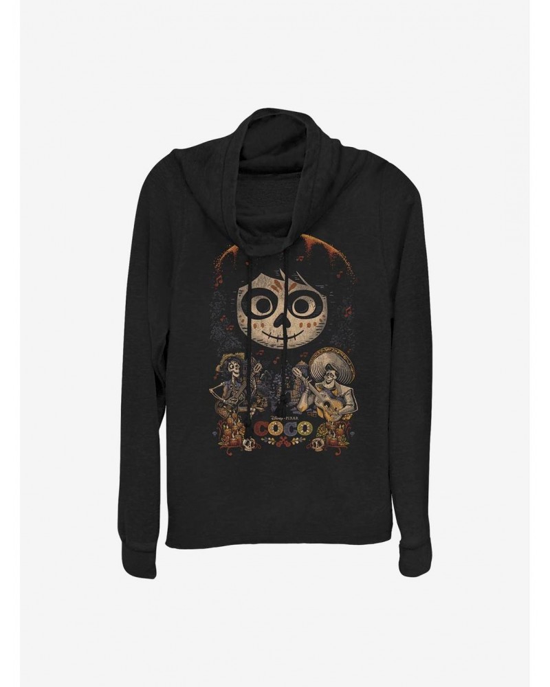 Disney Pixar Coco Poster Cowlneck Long-Sleeve Girls Top $22.00 Tops